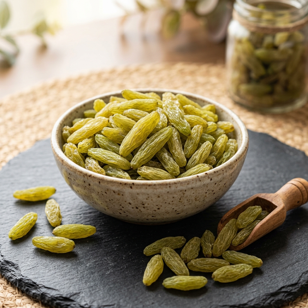 Long Green Raisins (Kishmish) – Premium Export Quality | Ambe Terra International